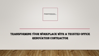 Transforming your Workplace with a Trusted Office Renovation Contractor