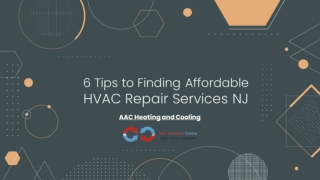 6 Tips to Finding Affordable HVAC Repair Services NJ.