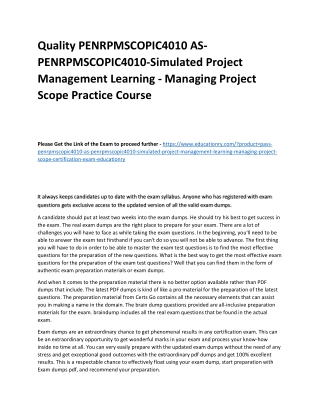 PENRPMSCOPIC4010 AS-PENRPMSCOPIC4010-Simulated Project Management Learning - Man