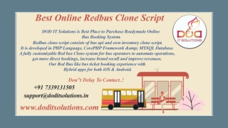 Redbus Clone Script - DOD IT SOLUTIONS