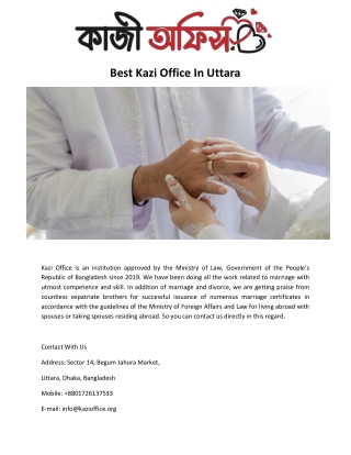 Best Kazi Office In Uttara