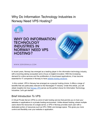 Why do Information Technology Industries in Norway Need VPS Hosting_ (1)