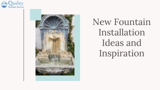 New Fountain Installation Ideas and Inspiration