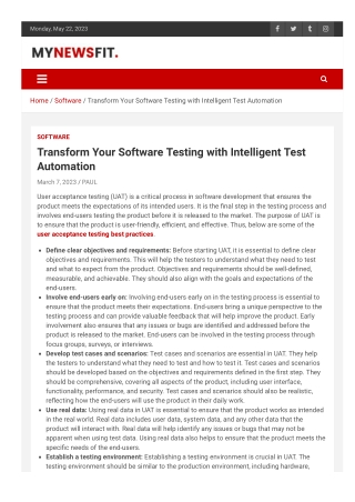Transform Your Software Testing with Intelligent Test Automation