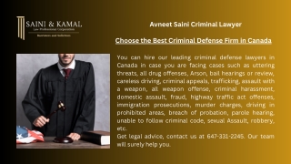 Avneet Saini Criminal Lawyer