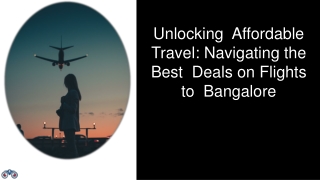 Best Deals On Cheap Flights To Bangalore