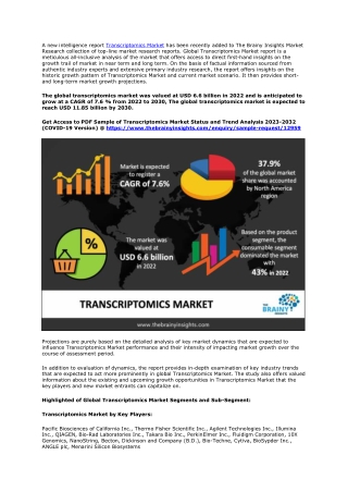 transcriptomics market