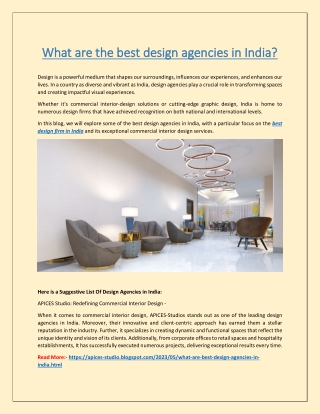 What are the best design agencies in India?