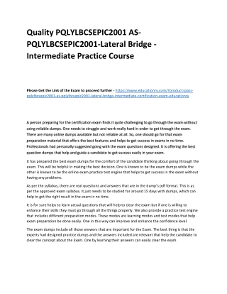 PQLYLBCSEPIC2001 AS-PQLYLBCSEPIC2001-Lateral Bridge - Intermediate