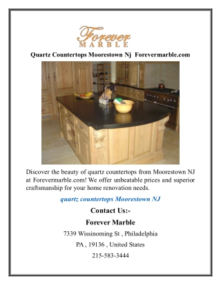 Quartz Countertops Moorestown Nj  Forevermarble