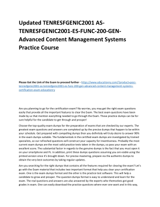 TENRESFGENIC2001 AS-TENRESFGENIC2001-ES-FUNC-200-GEN-Advanced Content Management