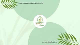 Fresh and Crush Organic Marachekku Cooking Oil Manufacturer