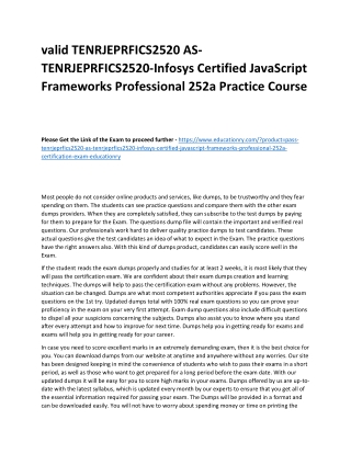 TENRJEPRFICS2520 AS-TENRJEPRFICS2520-Infosys Certified JavaScript Frameworks Pro