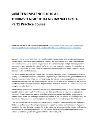 TENRMSTENGIC1010 AS-TENRMSTENGIC1010-ENG DotNet Level 1-Part1