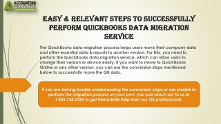 Easy method to fix QuickBooks Data Migration Service Issue