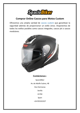 Comprar Online Cascos para Motos Custom