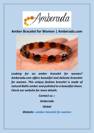 Amber Bracelet for Women  Amberada com