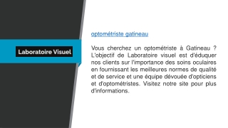 optométriste gatineau Laboratoirevisuel.ca