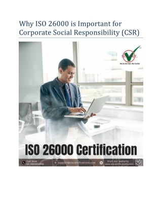 Why ISO 26000 is Important for Corporate Social Responsibility (CSR)