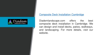 Composite Deck Installation Cambridge Diademlandscape.com