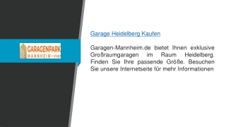 Garagen in Heidelberg kaufen