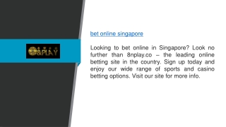 Bet Online Singapore 8nplay.co