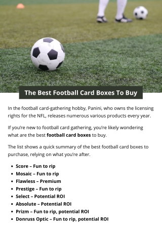 The Best Football Card Boxes To Buy