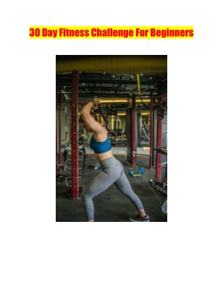 30 Day Fitness Challenge For Beginners