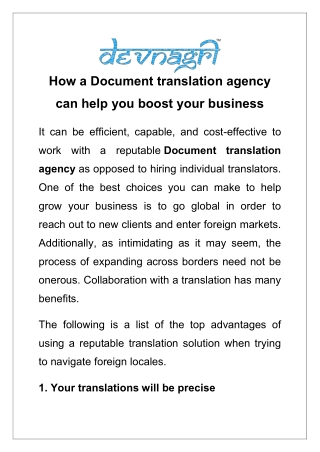 How a Document translation agency can help you boost your business