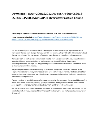 TESAPF200ICS2012 AS-TESAPF200ICS2012-ES-FUNC-P200-ESAP-SAP-FI Overview
