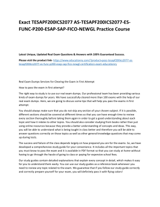 TESAPF200ICS2077 AS-TESAPF200ICS2077-ES-FUNC-P200-ESAP-SAP-FICO-NEWGL