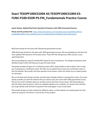 TESOPF100ICS1004 AS-TESOPF100ICS1004-ES-FUNC-P100-ESOR-PS-FIN_Fundamentals