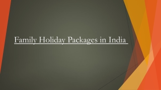 Create an Unforgettable Family Adventure With Family Holiday Packages in India