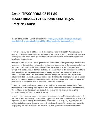 TESXORDBAIC2151 AS-TESXORDBAIC2151-ES-P200-ORA-10gAS