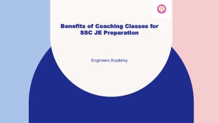 Benefits of Coaching Classes for SSC JE Preparation