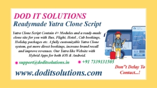 Yatra Clone Script - DOD IT SOLUTIONS