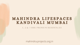 Mahindra Lifespaces Kandivali Mumbai - E Brochure