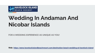 Wedding In Andaman And Nicobar Islands