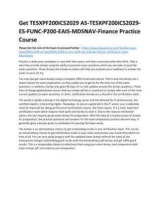 TESXPF200ICS2029 AS-TESXPF200ICS2029-ES-FUNC-P200-EAIS-MDSNAV-Finance