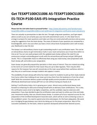 TESXPT100ICS1006 AS-TESXPT100ICS1006-ES-TECH-P100-EAIS-IFS-Integration