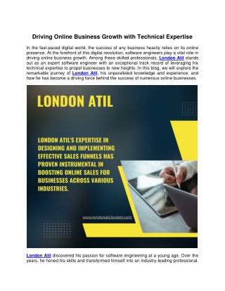 London Atil: Using Technical Knowledge to Grow Online Businesses