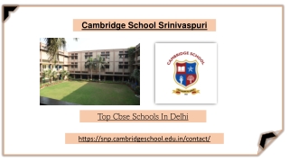 Top CBSE Schools In Delhi