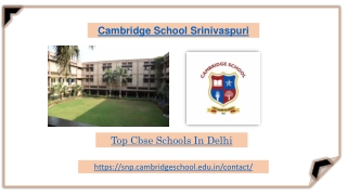 Top CBSE Schools In Delhi