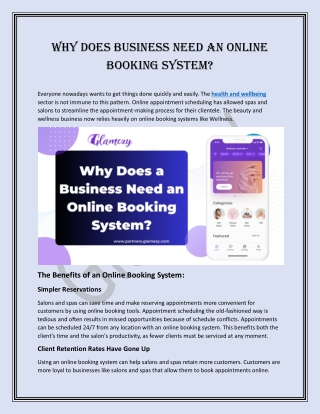 Why Does Business Need an Online Booking System