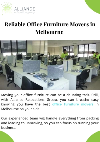 Reliable Office Furniture Movers in Melbourne