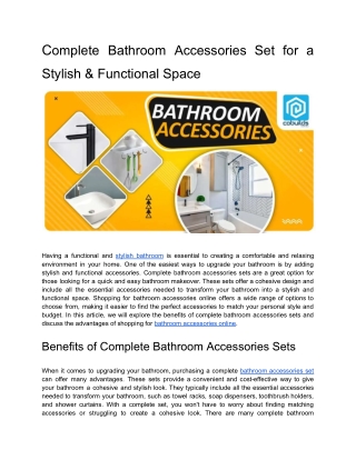 Complete Bathroom Accessories Set for a Stylish & Functional Space (1)