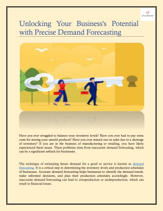 Unlocking Your Business's Potential with Precise Demand Forecasting