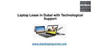 Laptop Lease in Dubai with Technological Support