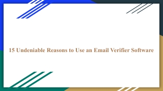 15 Undeniable Reasons to Use an Email Verifier Software