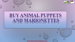 Buy animal puppets and marionettes